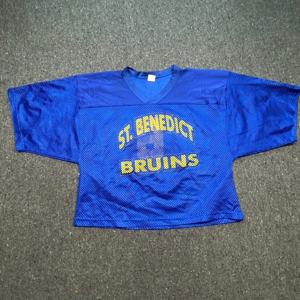 Unbranded Football Jersey Adult S-M Blue Vintage Mesh St Benedict Bruins 8